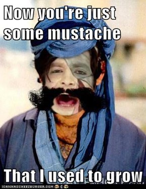 Now you're just some mustache  That I used to grow
