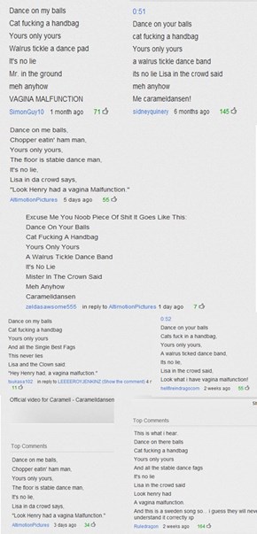 The lyrics to Caramelldansen according to the interwebz 