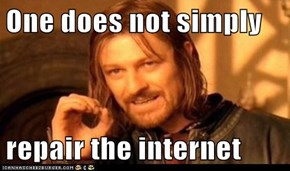 One does not simply  repair the internet