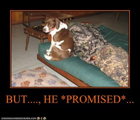 BUT...., HE *PROMISED*...