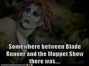 Somewhere between Blade Runner and the Muppet Show there was....