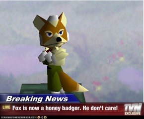 Breaking News - Fox is now a honey badger. He don't care!