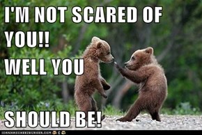 I'M NOT SCARED OF YOU!! WELL YOU SHOULD BE!