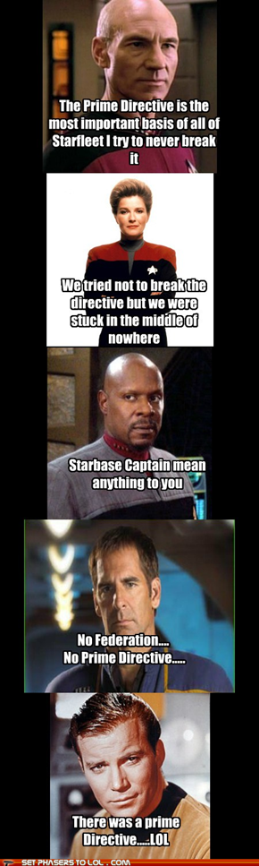Captains on the Prime Directive