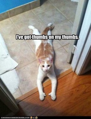 I've got thumbs on my thumbs.