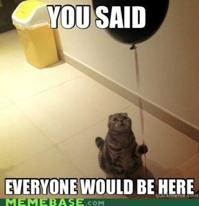 Sad Birthday Cat
