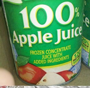 100 Percent of It is Apple Juice