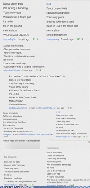 The lyrics to Caramelldansen according to the internets 