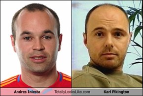 Andres Iniesta Totally Looks Like Karl Plkington