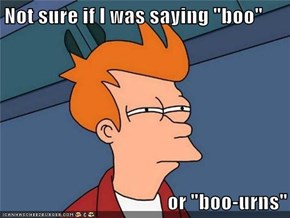 Not sure if I was saying "boo"  or "boo-urns"