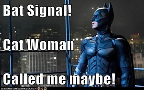 Bat Signal! Cat Woman  Called me maybe!