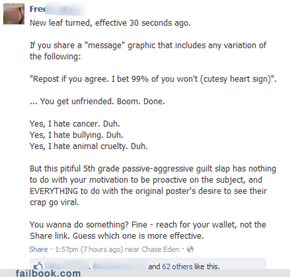 Actions Warranting an Unfriending