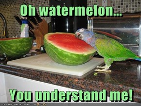 Oh watermelon...  You understand me!