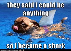 they said i could be anything  so i became a shark