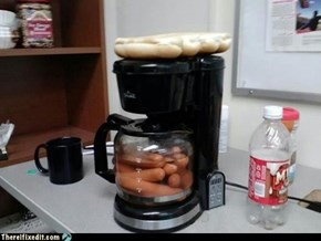 Coffee Machine Upgraded to Hotdog Maker