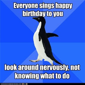 Everyone sings happy birthday to you