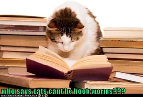 who says cats cant be book worms???