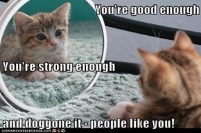 You're good enough You're strong enough and doggone it - people like you!