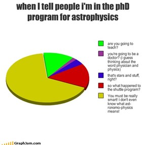 when I tell people i'm in the phD program for astrophysics