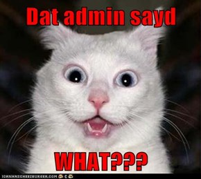 Dat admin sayd  WHAT???
