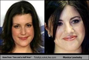 Rose from "Two and a Half Men" Totally Looks Like Monica Lewinsky