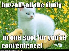 huzzah! all the fluffy   in one spot for you're convenience!