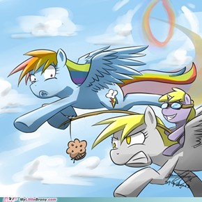 Derpy faster then Rainbowdash?