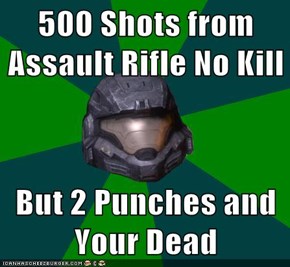 500 Shots from  Assault Rifle No Kill  But 2 Punches and Your Dead