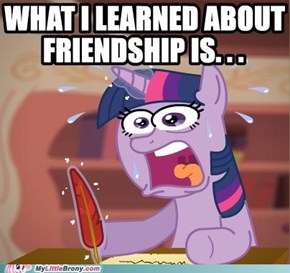 What I leared in ponyville is...