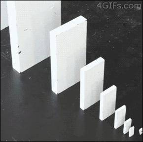 Physics 101: That Last Domino Weighs 100 lbs.