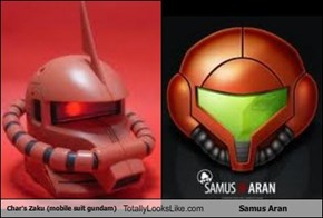 Char's Zaku (mobile suit gundam) Totally Looks Like Samus Aran