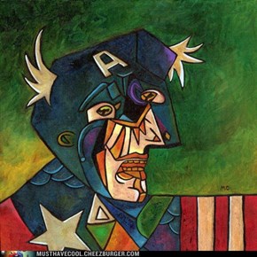 Captain America Picasso Print