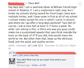 Taco, Burrito, What's Coming Outta Your Speedo?