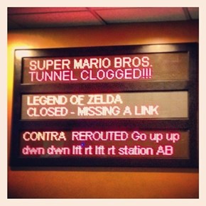Sign at the New Wreck-It Ralph Ride