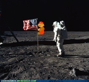 Mario On the Moon