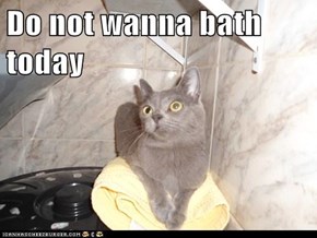 Do not wanna bath today