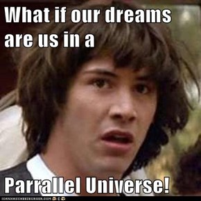 What if our dreams are us in a  Parrallel Universe!