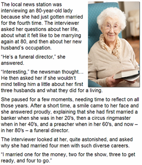 This Old Woman is Getting Married for the 4th Time!