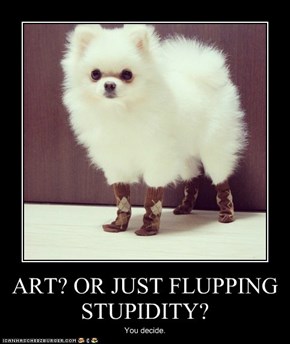 ART? OR JUST FLUPPING STUPIDITY?