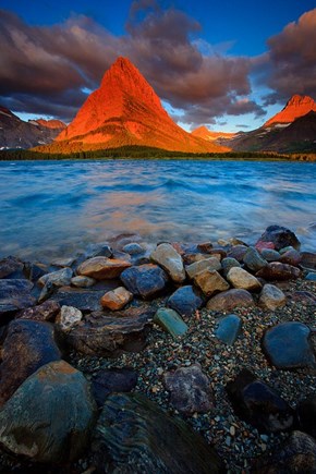 On the Rocks at Swiftcurrent, Montana
