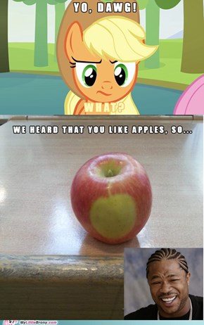 We put apples in your apples
