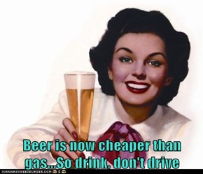 Beer is Now Cheaper Than Gas