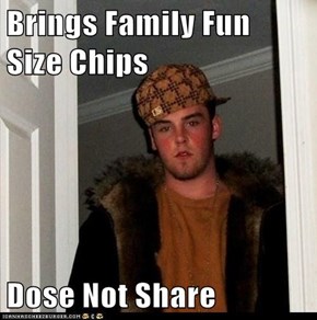 Brings Family Fun Size Chips  Dose Not Share