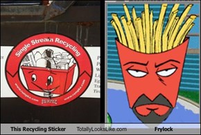 This Recycling Sticker Totally Looks Like Frylock