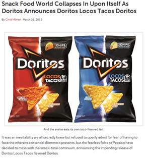 Maybe We've Finally Gone Too Far, Doritos