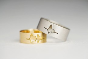 Wedding Rings With the Waveform of Couple’s Voices Saying ‘I Do’