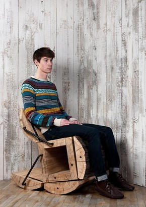 Roll Out in This Handsome Log Chair