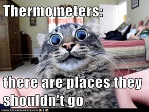 Thermometers:  there are places they shouldn't go