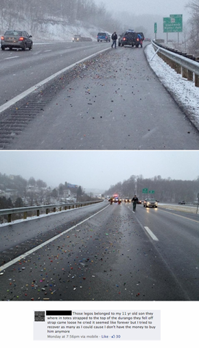 LEGO Spill Shuts Down I-79 in Harrison County, West Virginia