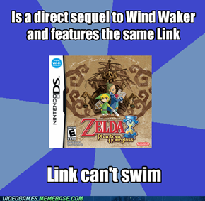 Link Forgot How to Swim